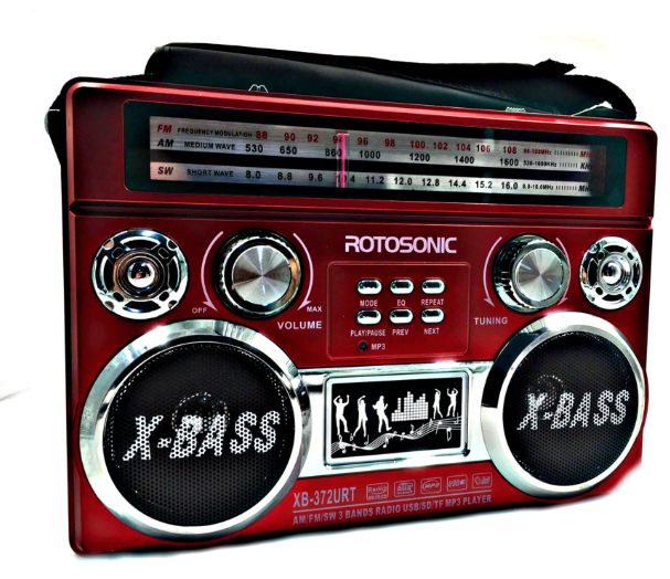 Radio MP3 portabil Rotosonic XB-372 3 benzi, Suport card SD/USB, 2 difuzoare